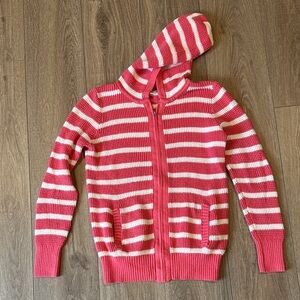 Old Navy Red and White Striped Women's Sweater